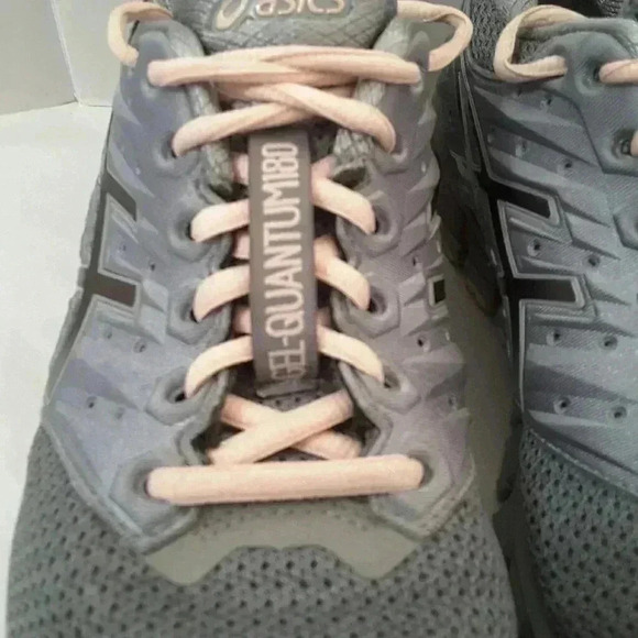 ASICS Gel Quantum 180 Grey Pink Athletic Shoes - Picture 5 of 9